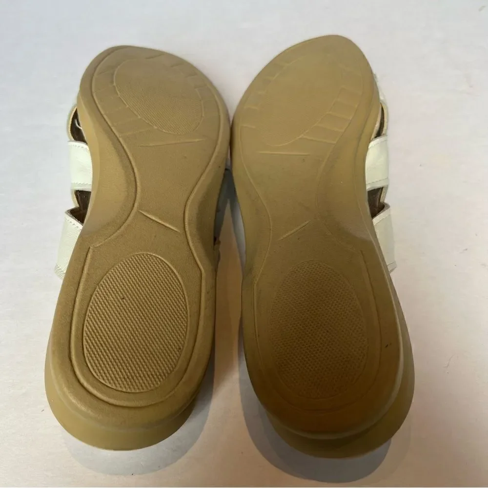 Daniel Green Women's Open Toed Sandals Cream Size 10